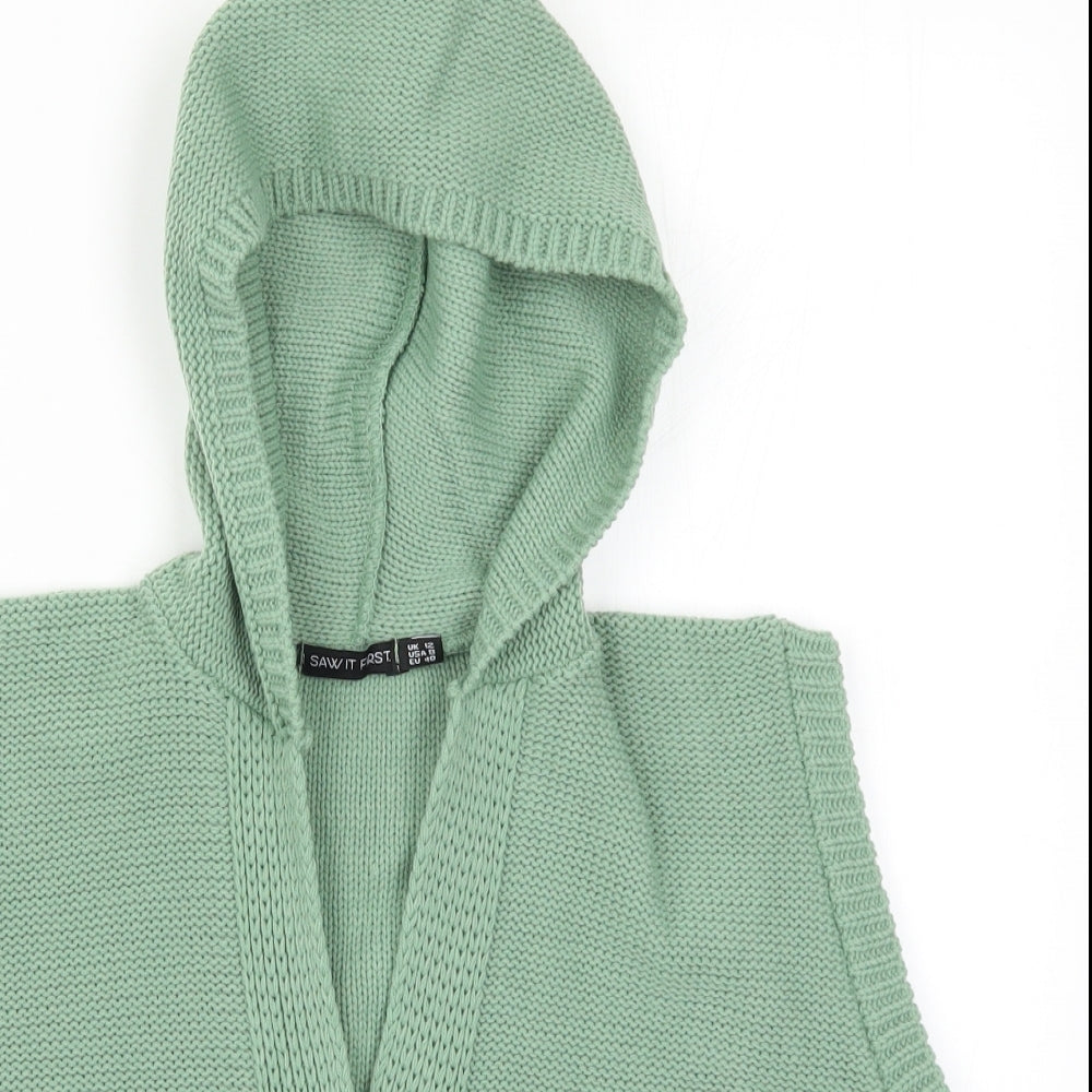 I SAW IT FIRST Womens Green  Knit Cardigan Jumper Size 12