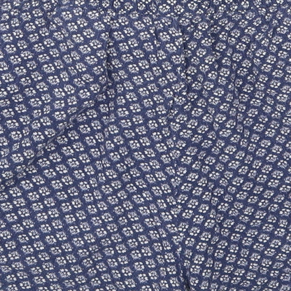 H&M Womens Blue Geometric  Hot Pants Shorts Size M