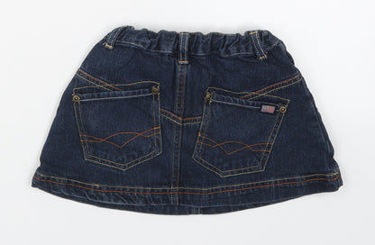 Original Marenesi Girls Blue  Denim A-Line Skirt Size 2 Years