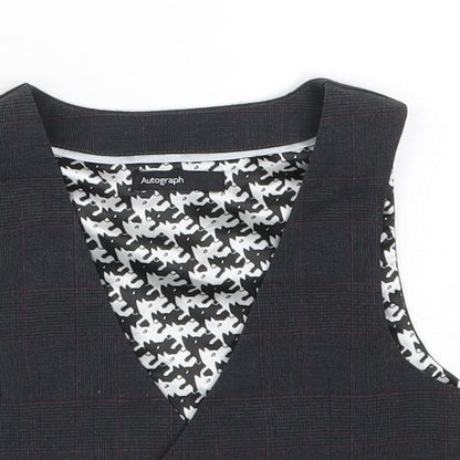 Marks and Spencer Boys Grey Check  Jacket Waistcoat Size 2-3 Years