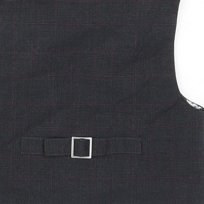 Marks and Spencer Boys Grey Check  Jacket Waistcoat Size 2-3 Years