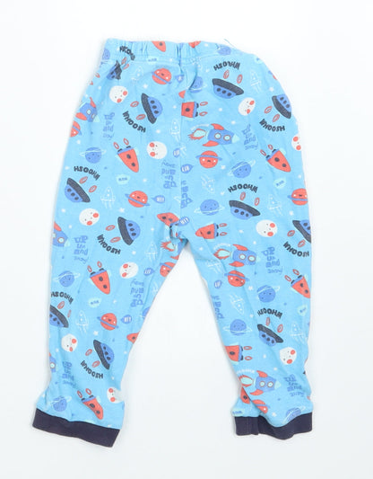 George Boys Blue Geometric  Capri Pyjama Set Size 18-24 Months