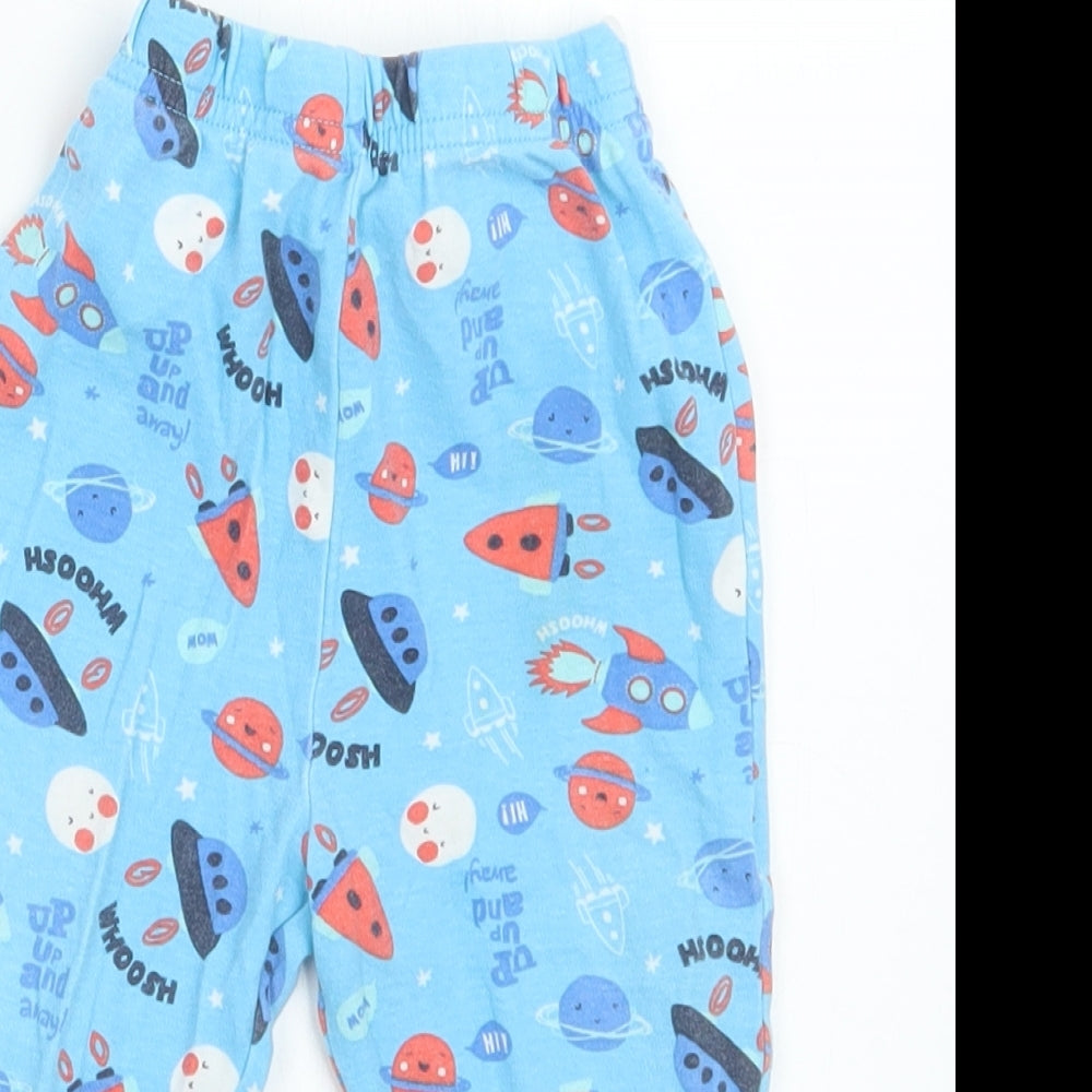 George Boys Blue Geometric  Capri Pyjama Set Size 18-24 Months