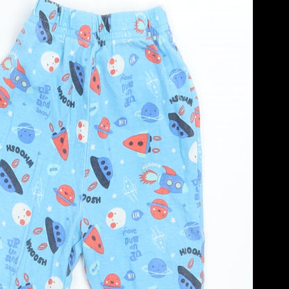 George Boys Blue Geometric  Capri Pyjama Set Size 18-24 Months