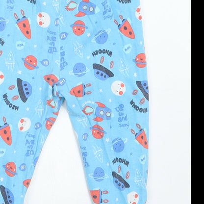George Boys Blue Geometric  Capri Pyjama Set Size 18-24 Months