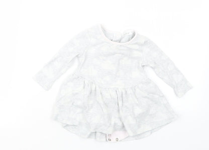 NEXT Girls Grey   T-Shirt Dress  Size 6-9 Months