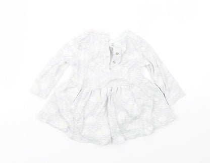 NEXT Girls Grey   T-Shirt Dress  Size 6-9 Months