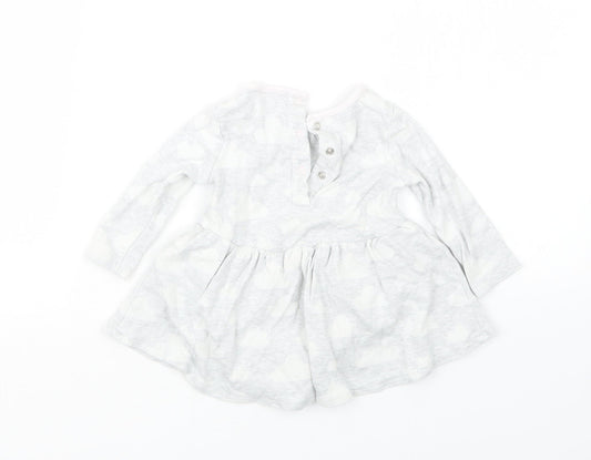 NEXT Girls Grey   T-Shirt Dress  Size 6-9 Months