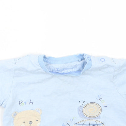 TU Boys Blue   Basic T-Shirt Size 9-12 Months