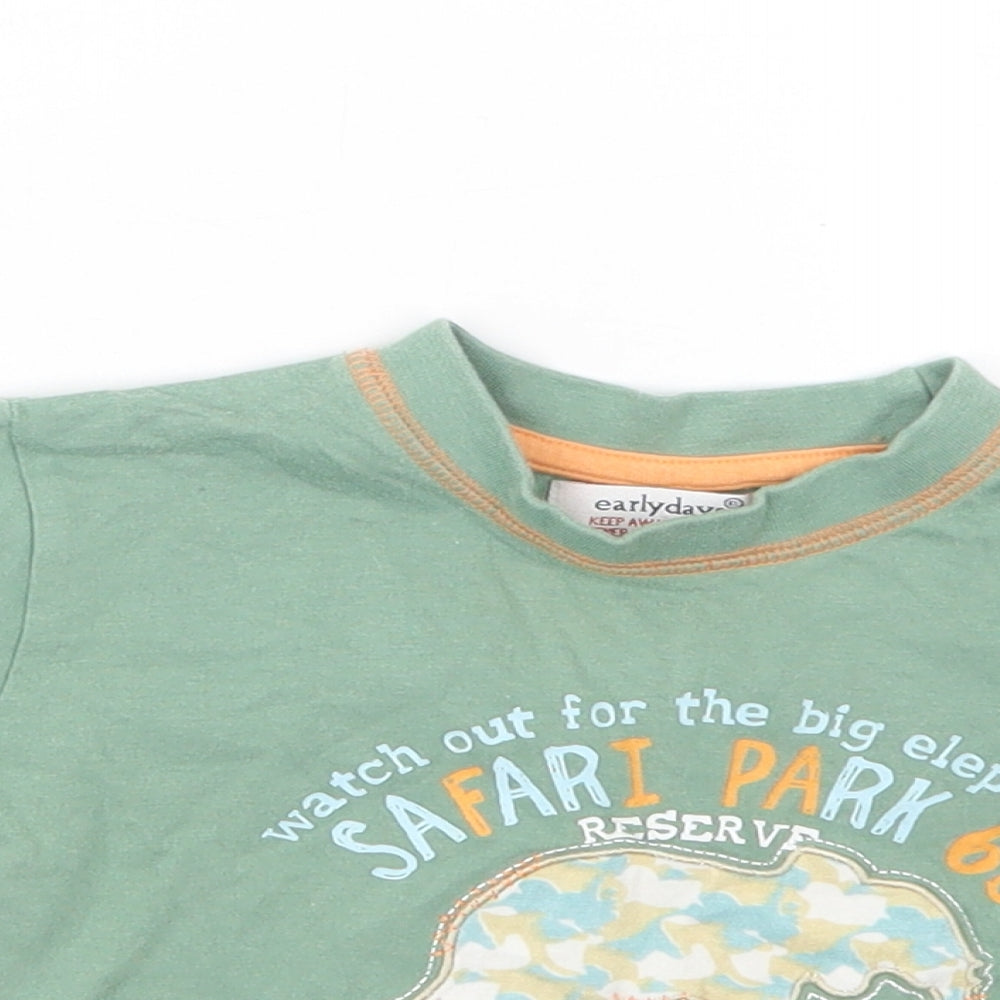 Early Days Boys Green   Basic T-Shirt Size 12-18 Months