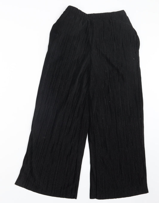 Womens UK Size 6 Topshop Regular Fit  Black Trousers