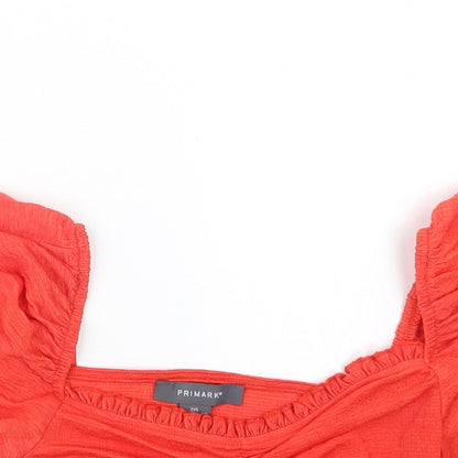 Primark Womens Red   Cropped T-Shirt Size 4