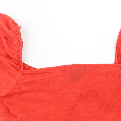Primark Womens Red   Cropped T-Shirt Size 4