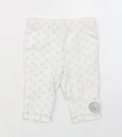F&F Girls White Geometric  Capri Pyjama Set Size 0-3 Months  - Tatty Teddy