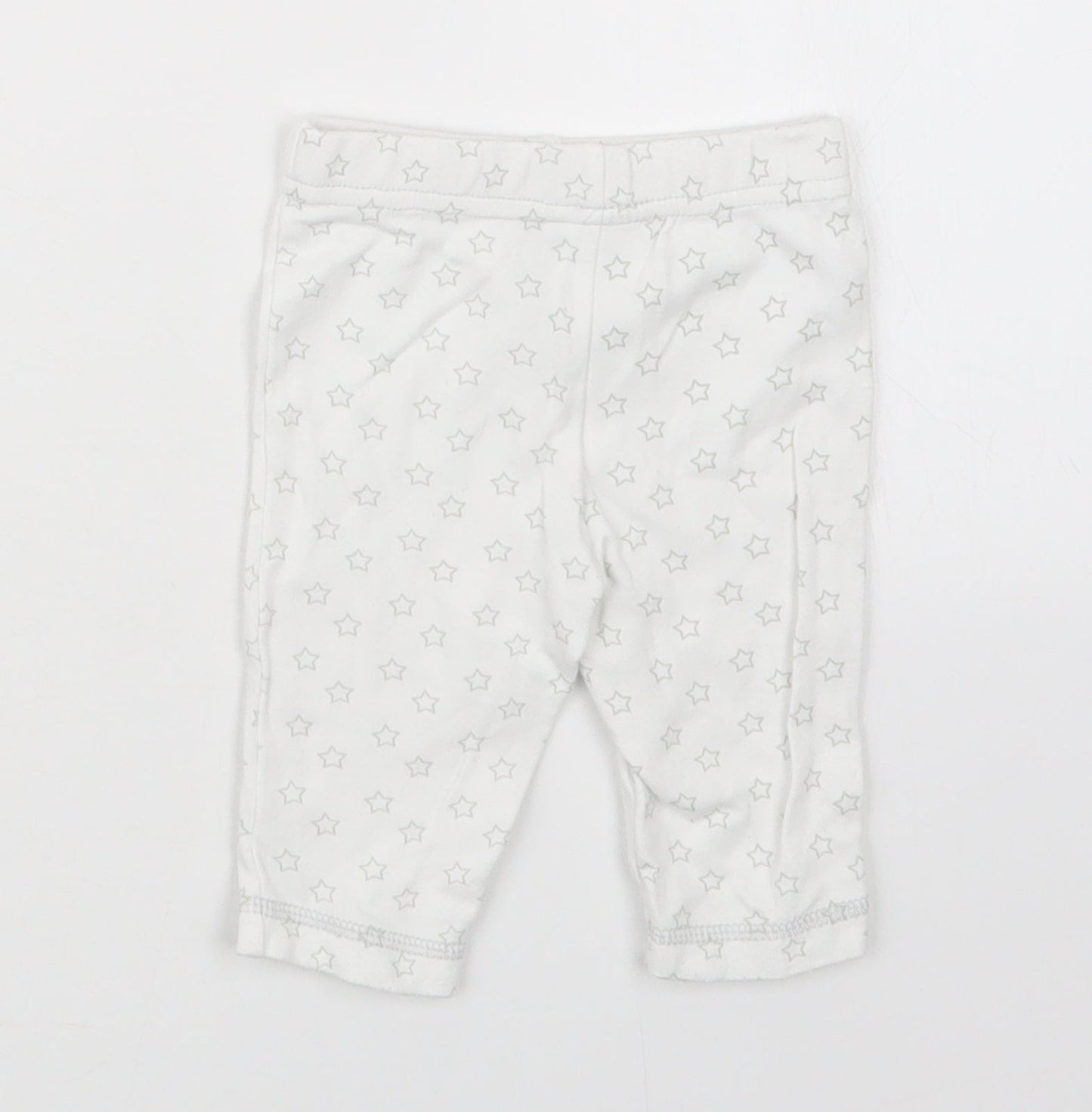 F&F Girls White Geometric  Capri Pyjama Set Size 0-3 Months  - Tatty Teddy