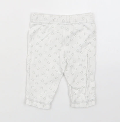 F&F Girls White Geometric  Capri Pyjama Set Size 0-3 Months  - Tatty Teddy