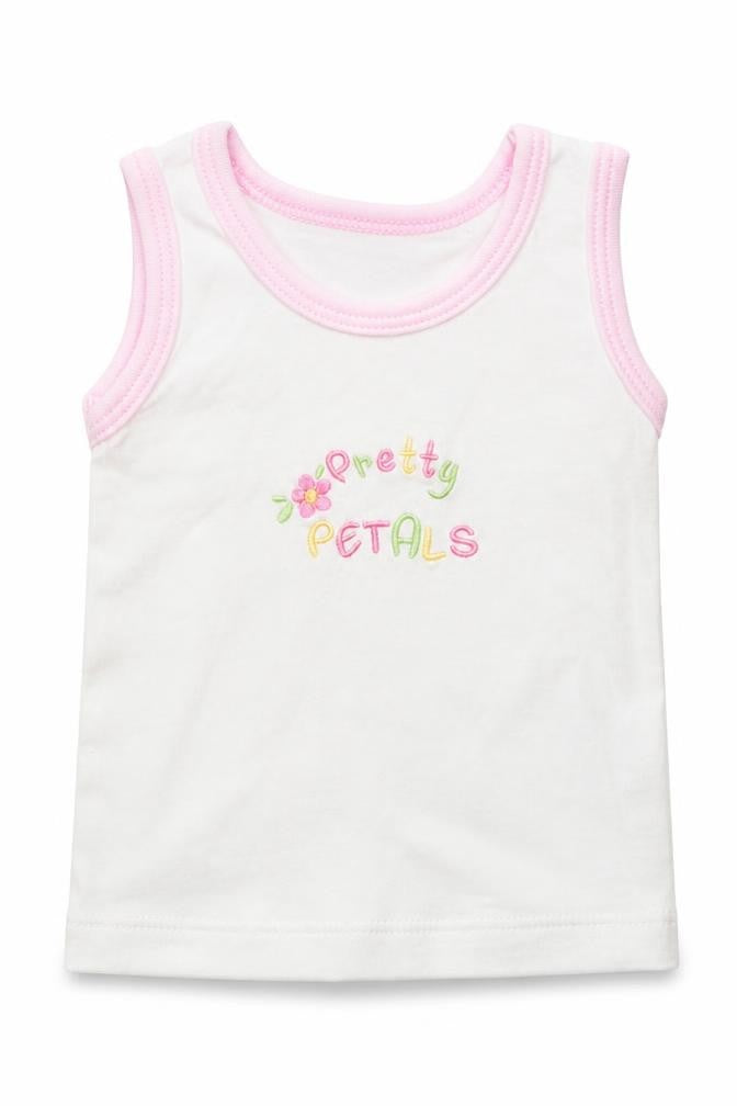 Just too Cute Girls White   Basic T-Shirt Size 0-3 Months