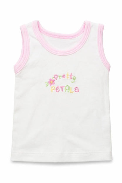 Just too Cute Girls White   Basic T-Shirt Size 0-3 Months