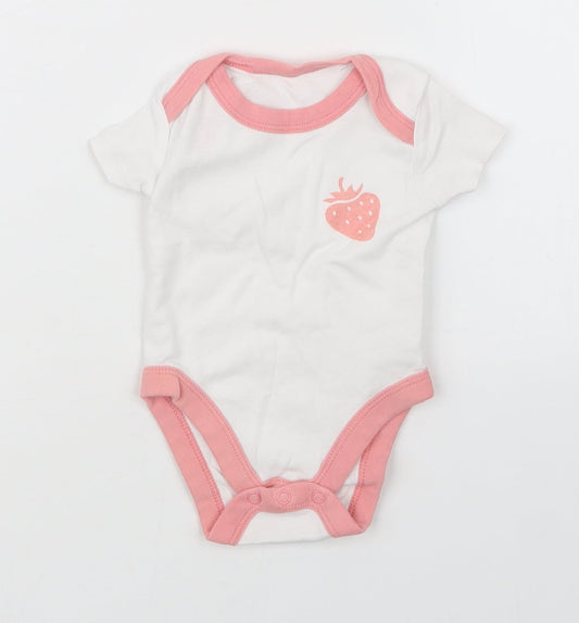 Lily & Dan Girls White   Babygrow One-Piece Size 0-3 Months