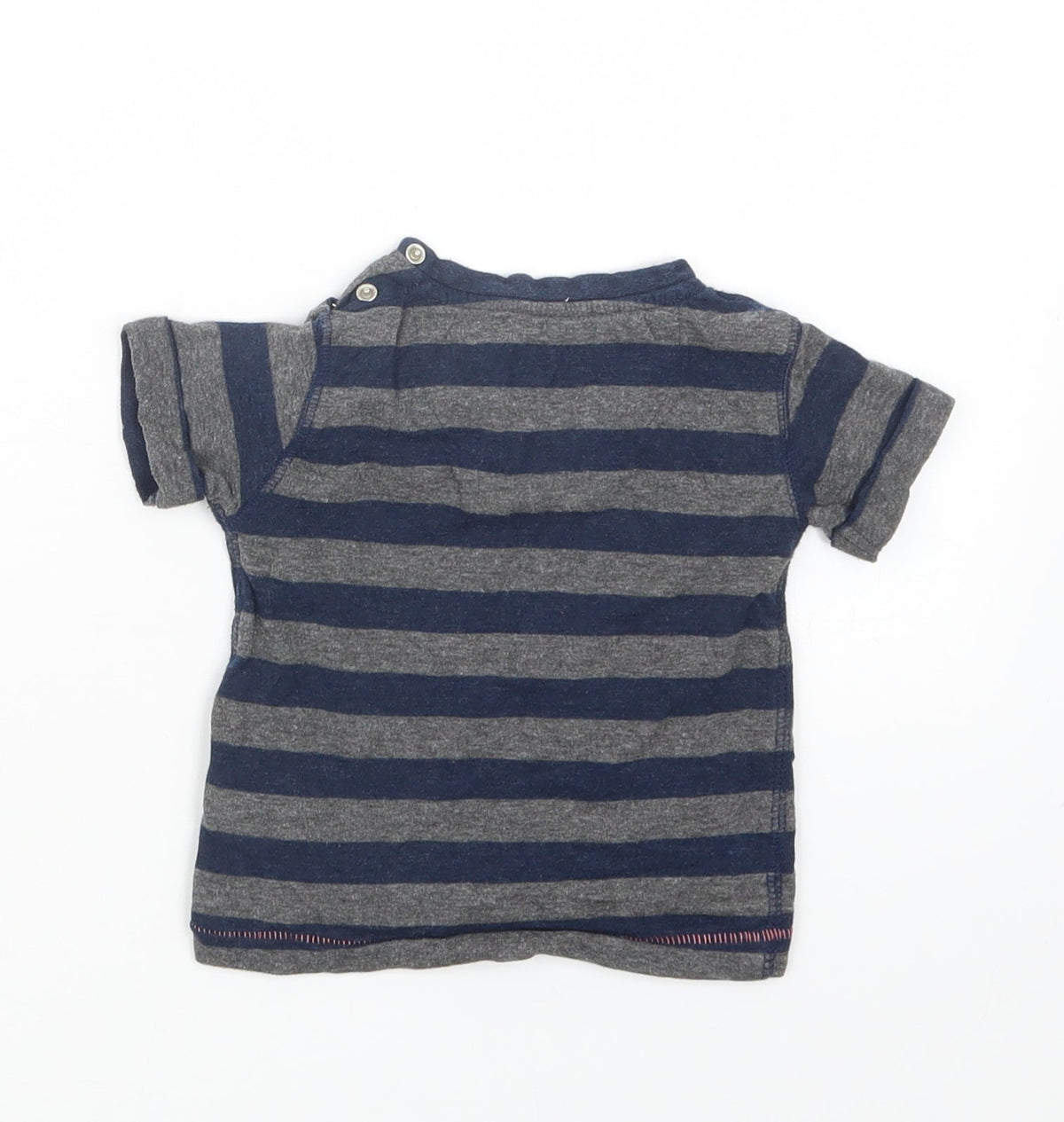 Early Days Boys Blue Striped  Basic T-Shirt Size 9-12 Months