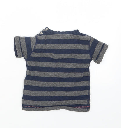 Early Days Boys Blue Striped  Basic T-Shirt Size 9-12 Months