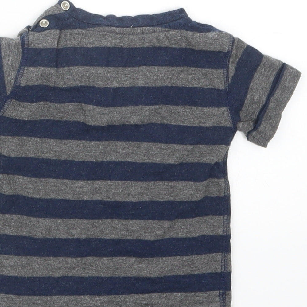 Early Days Boys Blue Striped  Basic T-Shirt Size 9-12 Months