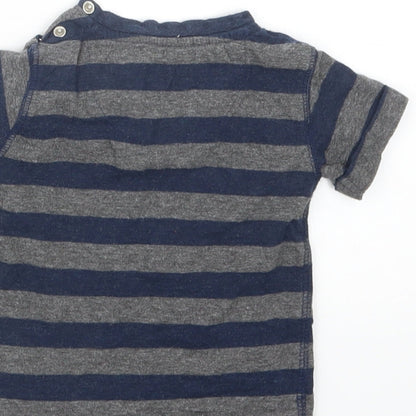 Early Days Boys Blue Striped  Basic T-Shirt Size 9-12 Months