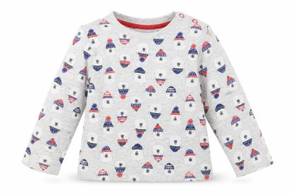 TU Boys Grey Geometric  Basic T-Shirt Size 9-12 Months