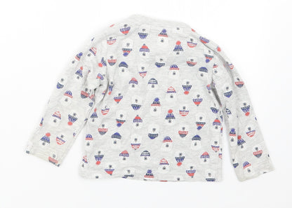 TU Boys Grey Geometric  Basic T-Shirt Size 9-12 Months