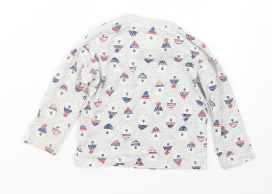 TU Boys Grey Geometric  Basic T-Shirt Size 9-12 Months