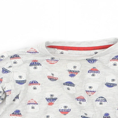 TU Boys Grey Geometric  Basic T-Shirt Size 9-12 Months