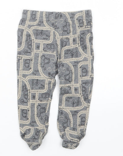 TU Boys Grey Geometric  Capri Trousers Size 6-9 Months
