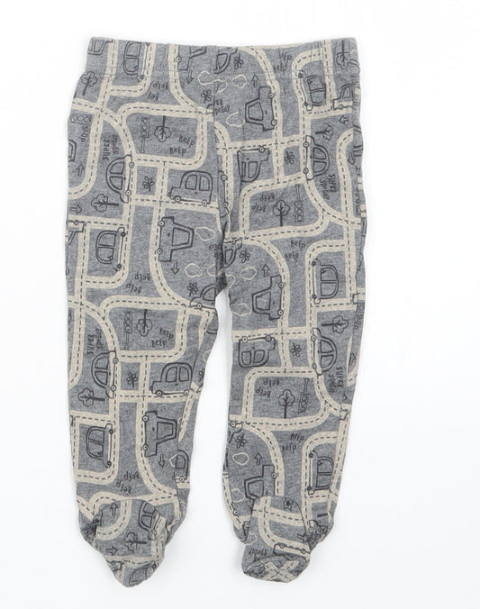 TU Boys Grey Geometric  Capri Trousers Size 6-9 Months