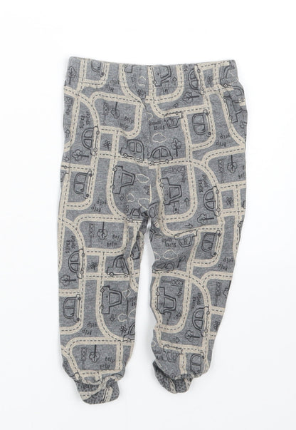 TU Boys Grey Geometric  Capri Trousers Size 6-9 Months