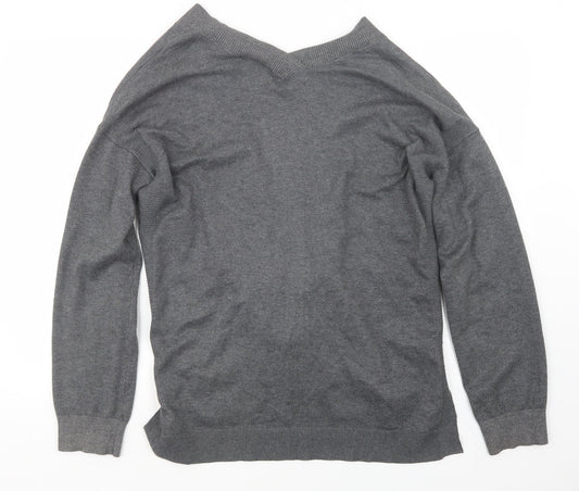 Womens UK Size L Retrology Grey Cardigan Jumper