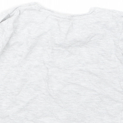 Jeff&Co Girls Grey   Basic T-Shirt Size 4-5 Years
