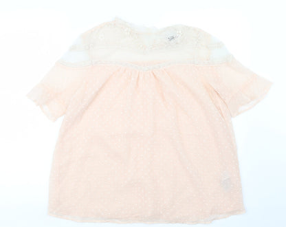 Womens UK Size 14 New Look Maternity Pink Basic Blouse