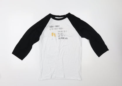 Womens UK Size L Bella + Canvas White Basic T-Shirt