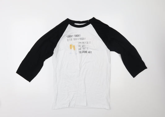 Womens UK Size L Bella + Canvas White Basic T-Shirt