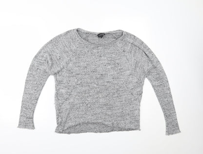 Womens UK Size 8 Topshop Grey Basic Blouse
