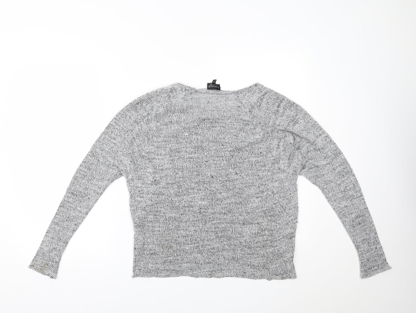 Womens UK Size 8 Topshop Grey Basic Blouse