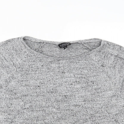 Womens UK Size 8 Topshop Grey Basic Blouse