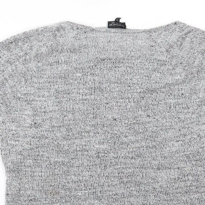 Womens UK Size 8 Topshop Grey Basic Blouse