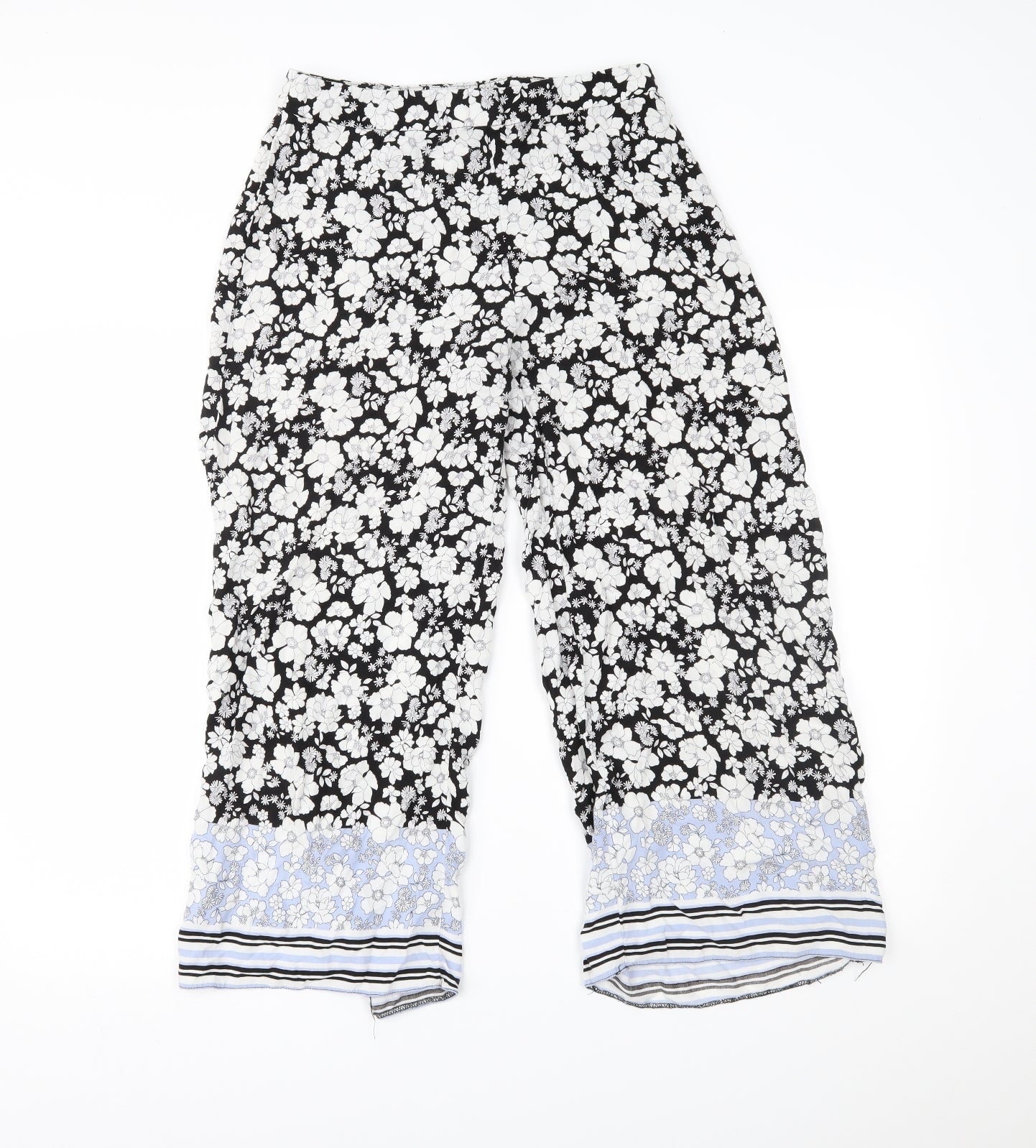 New Look Womens Multicoloured Floral  Trousers  Size 12 L22 in