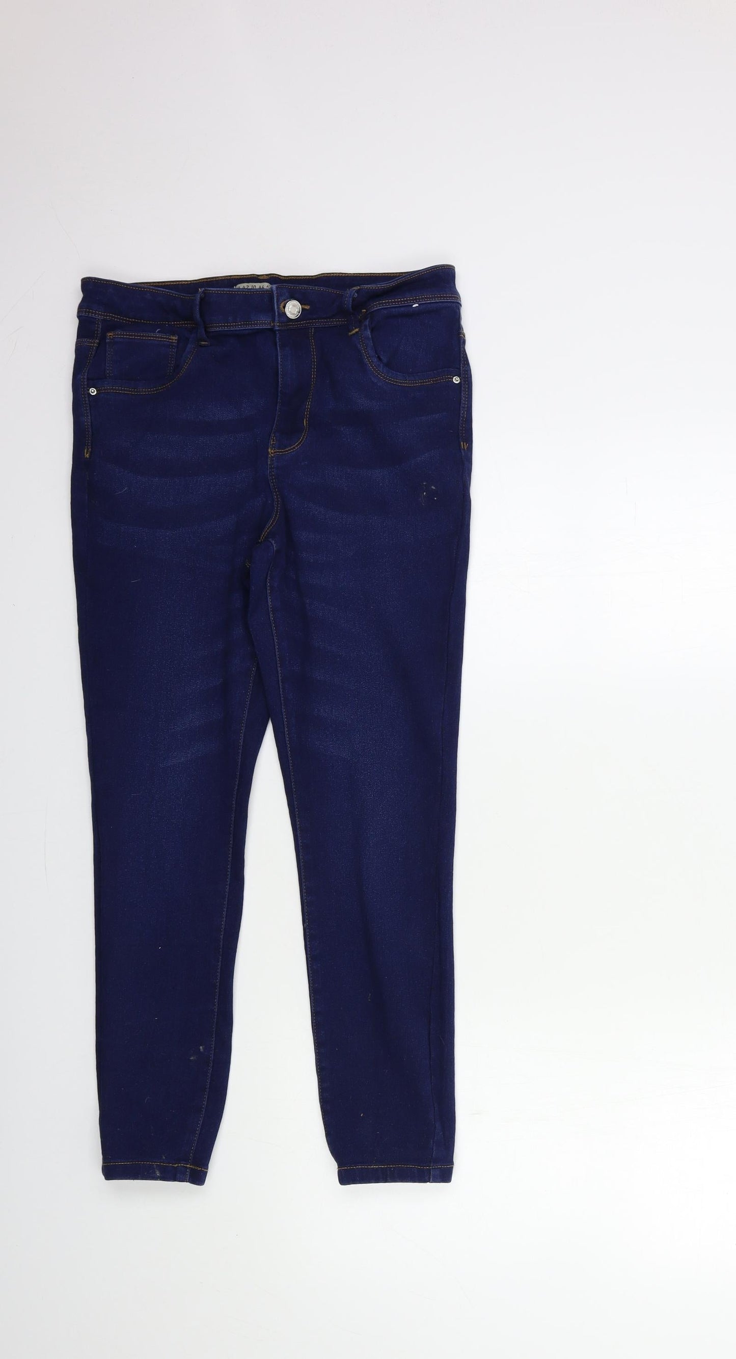 Denim & Co. Womens Blue  Denim Skinny Jeans Size 14 L25 in