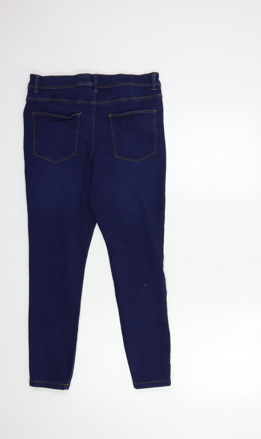 Denim & Co. Womens Blue  Denim Skinny Jeans Size 14 L25 in