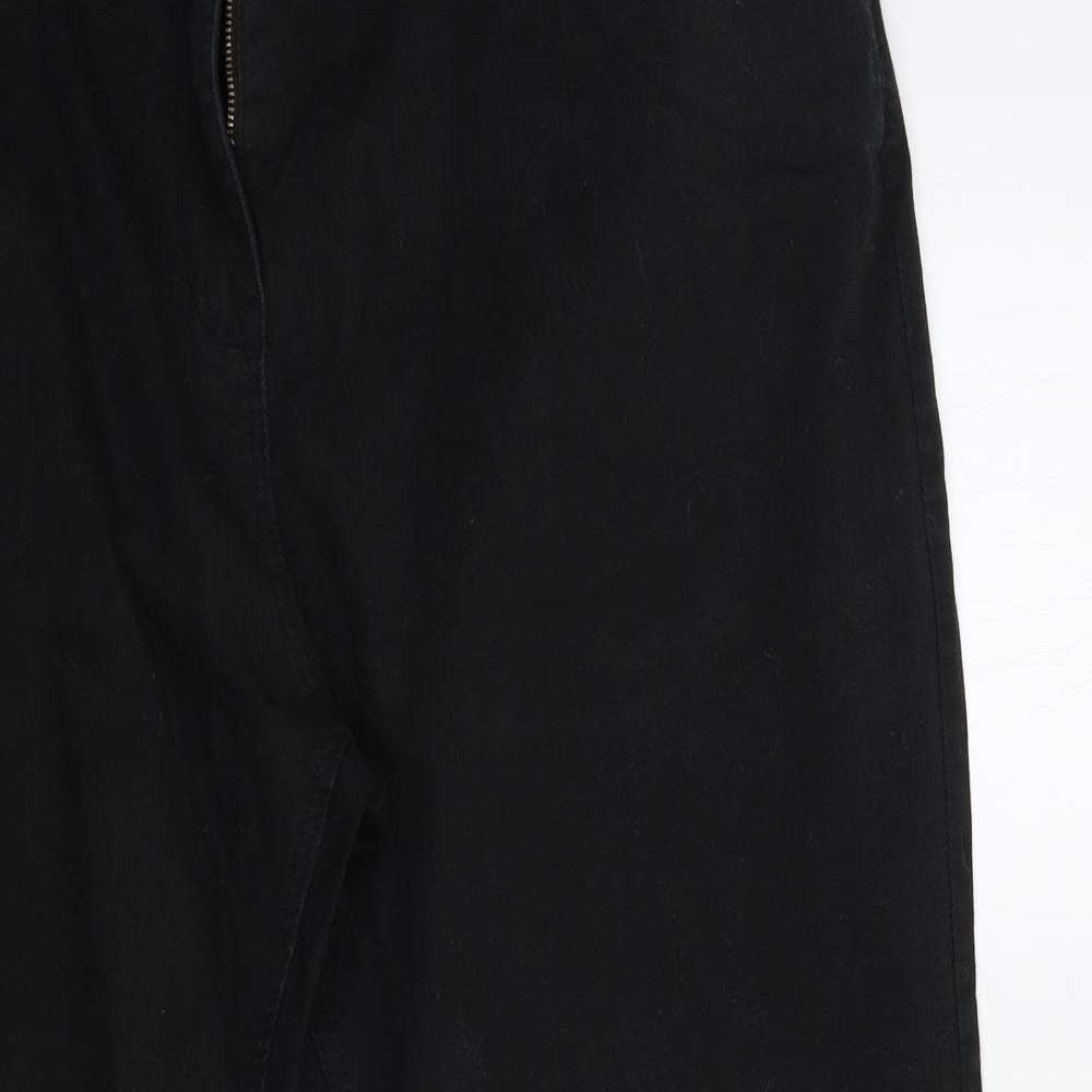Womens UK Size 12 Preworn Regular Fit Straight Black Jeans