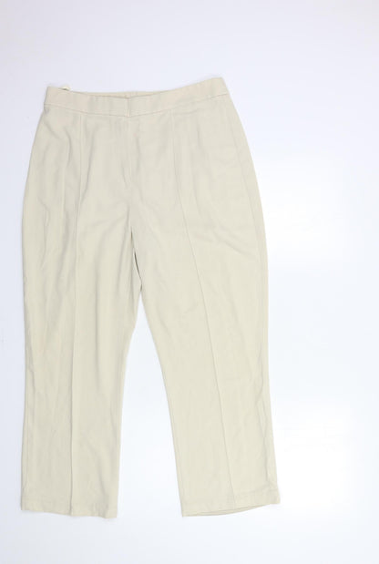 Womens UK Size 16 Marks and Spencer Regular Fit  Beige Trousers