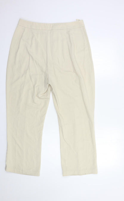 Womens UK Size 16 Marks and Spencer Regular Fit  Beige Trousers