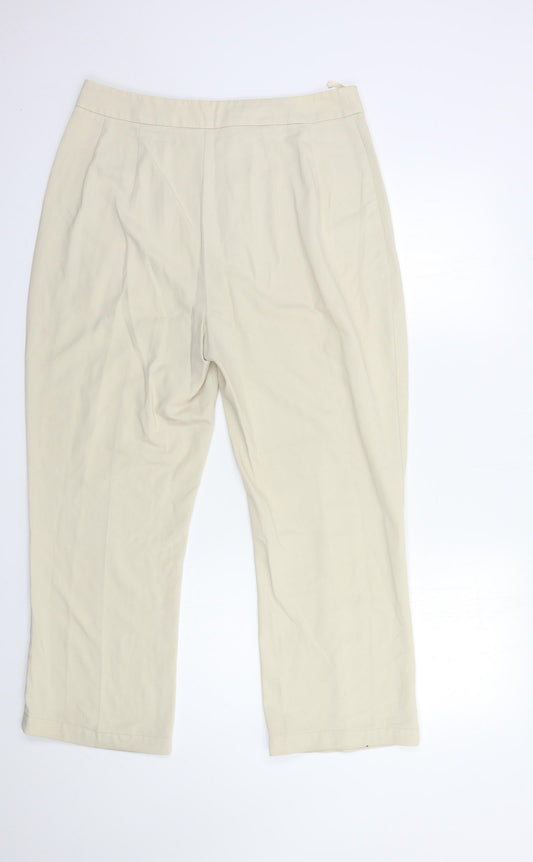 Womens UK Size 16 Marks and Spencer Regular Fit  Beige Trousers
